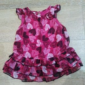 Girls' Valentine's hearts shirt 18 mos